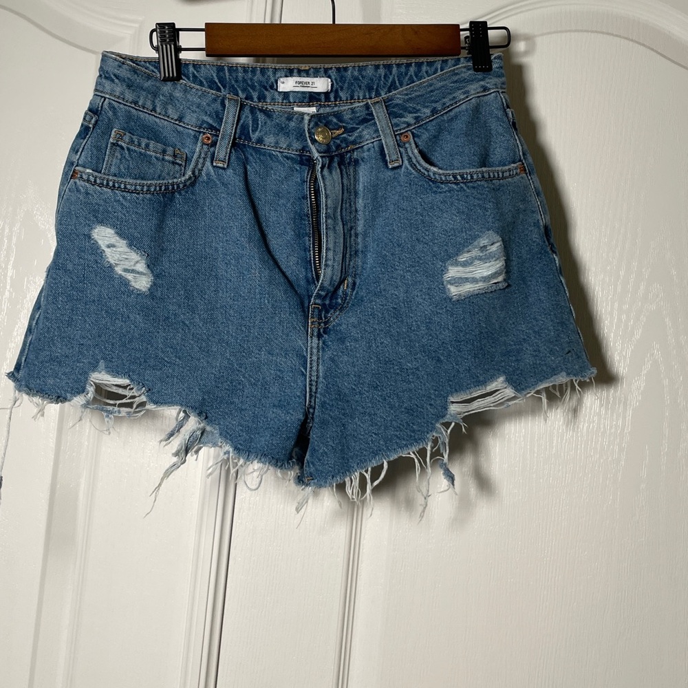 Forever 21 Blue Denim Shorts